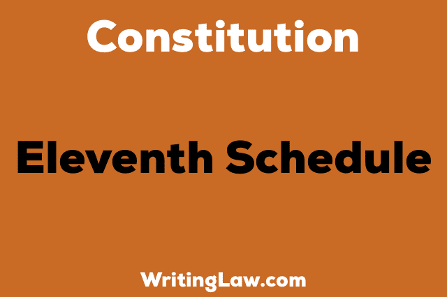 11th Schedule-Constitution-of-India