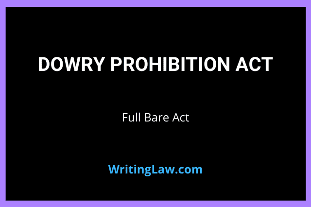 Dowry Prohibition Act, 1961