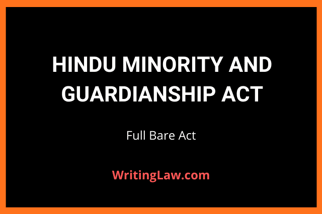 Hindu Minority And Guardianship Act
