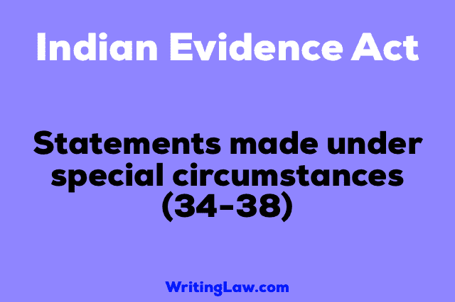 Section 34-38 of Indian Evidence Act