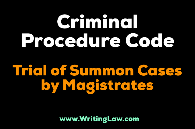 trial of summon cases by magistrate