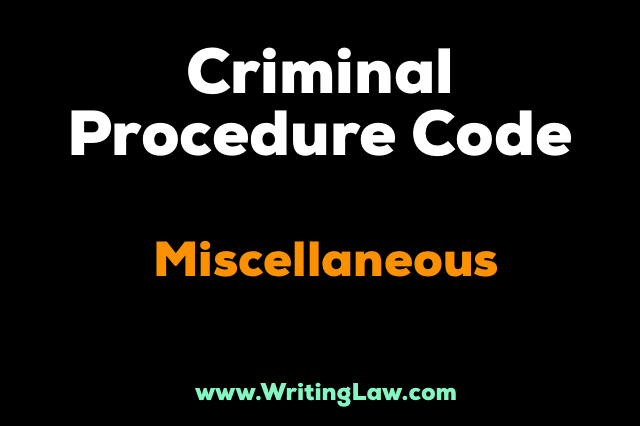 crpc miscellaneous