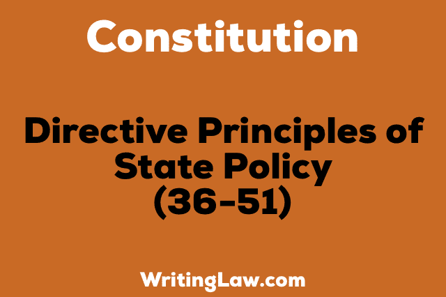 DIRECTIVE PRINCIPLES OF STATE POLICY