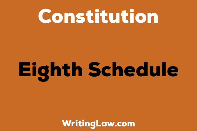 Eighth Schedule of Constitution of India