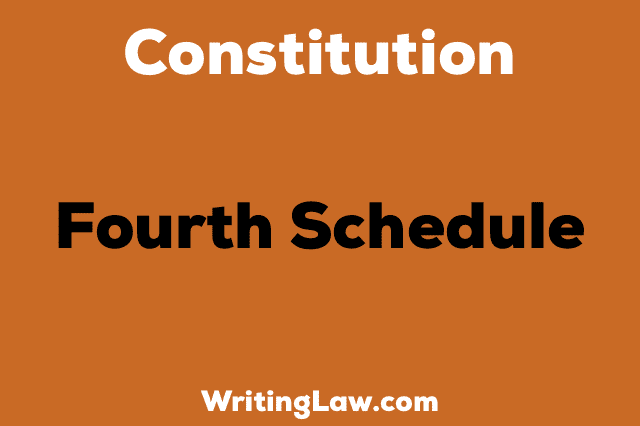 Fourth Schedule-Constitution of India