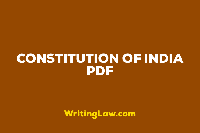 Constitution of India PDF Download