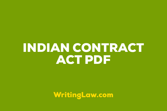 Indian Contract Act PDF Download