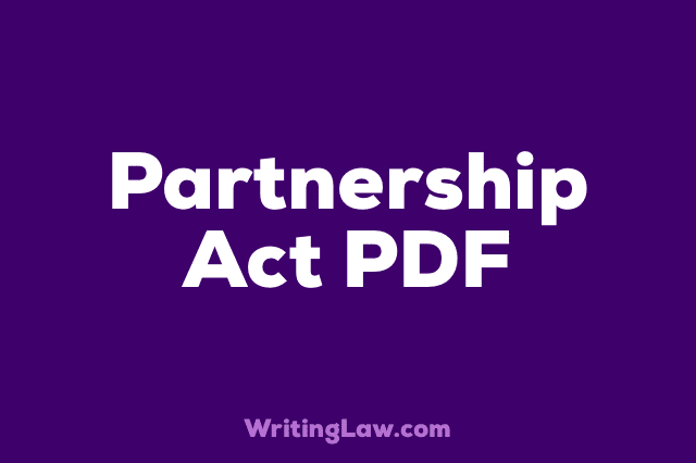 Partnership Act PDF