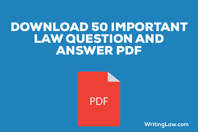 Download Important Law Question and Answer PDF