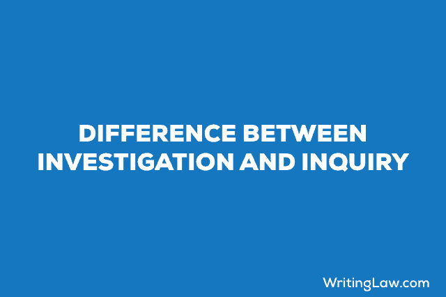 Difference Between Investigation And Inquiry, CrPC