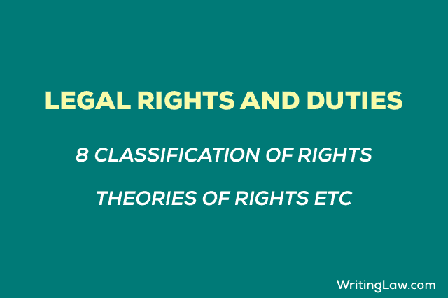 Classification Of Legal Rights And Duties