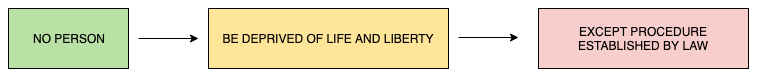 No person can be deprived of life and liberty