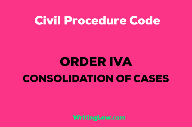 Order 4A Civil Procedure Code CPC