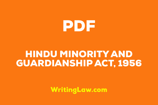 Hindu Minority and Guardianship Act 1956 PDF