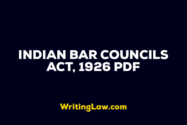 Indian Bar Councils Act, 1926 PDF