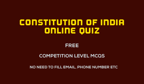 Indian Constitution Quiz Questions Free Online Test with PDF