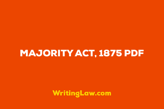 MAJORITY ACT, 1875 PDF