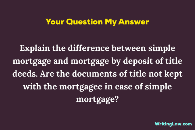 Simple Mortgage Meaning