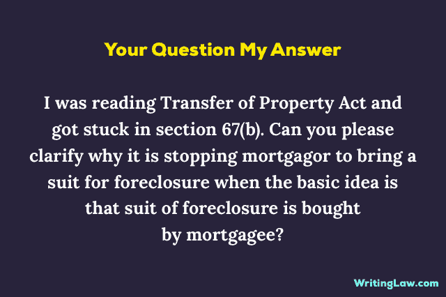 Suit for Foreclosure of Mortgage Meaning