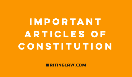 Important Articles of Constitution