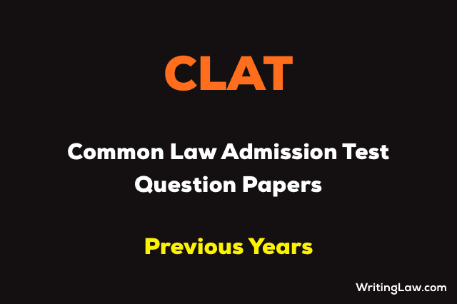 CLAT Previous Year Question Papers