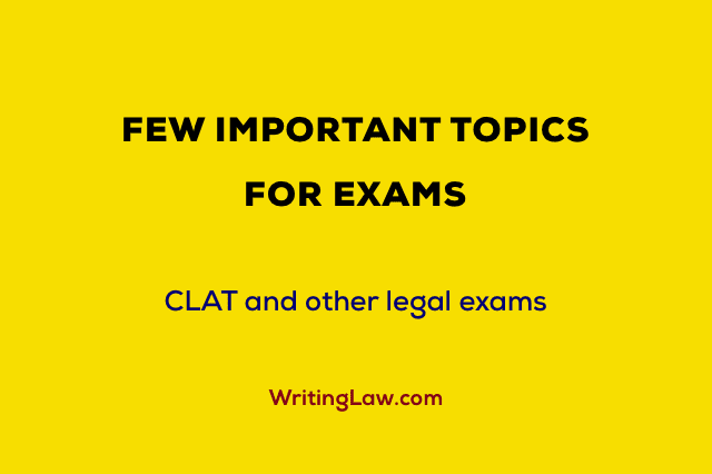 Important Topics for Law Exams