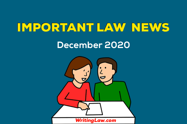 Law News from December 2020 for Students and Advocates