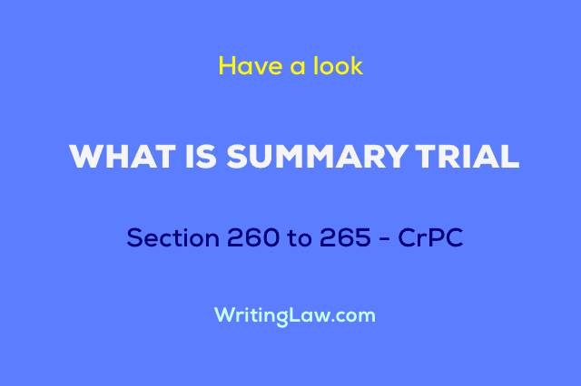 Summary Trial Explained CrPC