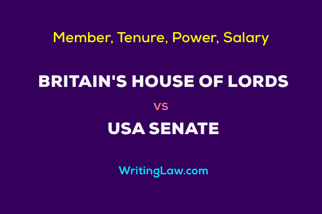 Britain House of Lords vs Senate of USA
