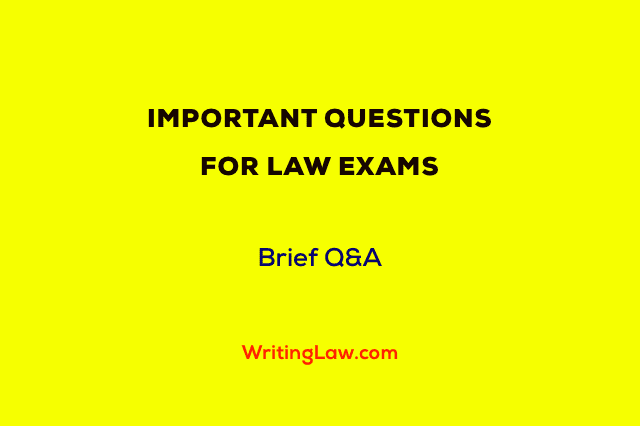 Frequently Asked Questions in Judiciary Exams