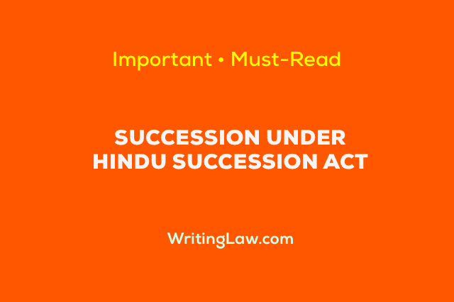 Succession under the Hindu Succession Act