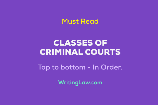 Classes of Criminal Courts in India