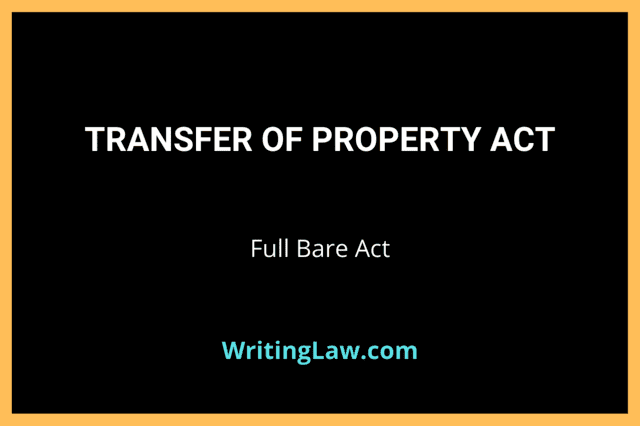 Transfer of Property Act updated