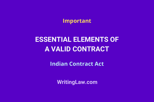 Essential Elements of a Valid Contract