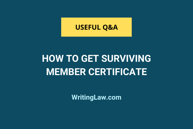 How to Get Surviving Member Certificate in India