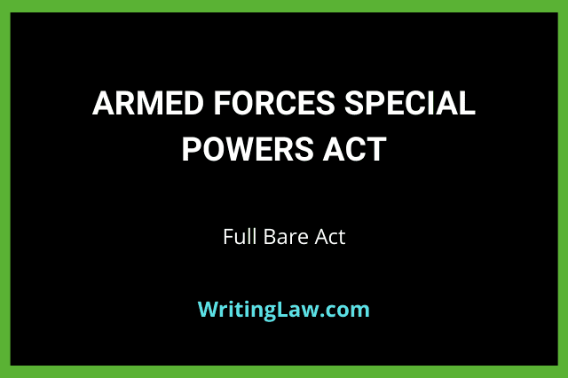 Armed Forces Special Powers Act