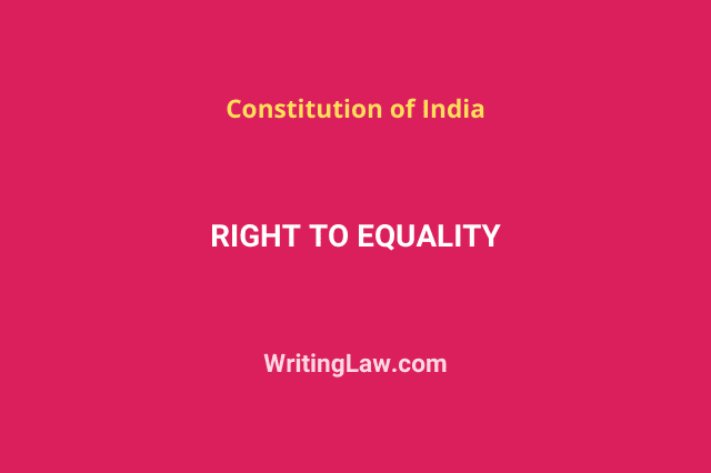 Right to Equality under the Indian Constitution