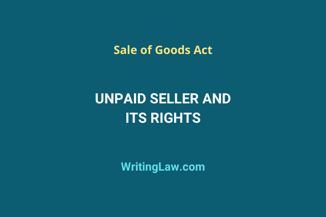 Unpaid Seller and Its Rights