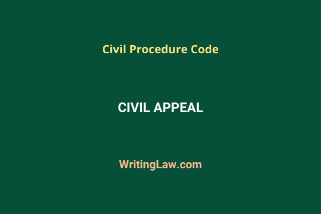 Civil appeal as per CPC