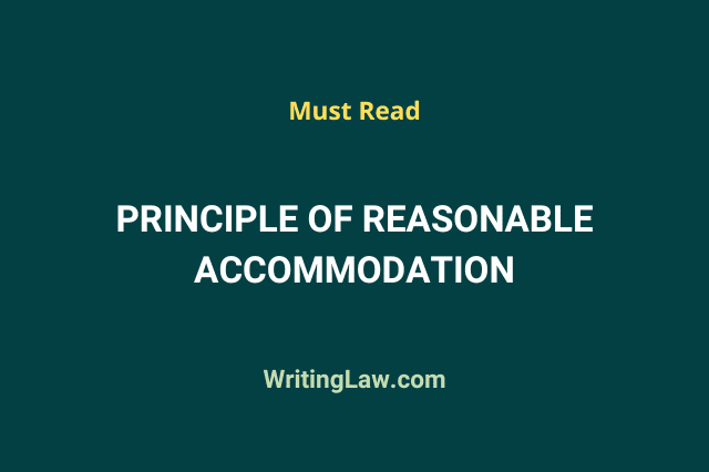 Principle of Reasonable Accommodation defined