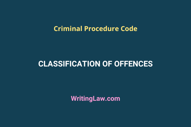 Classification of Offences