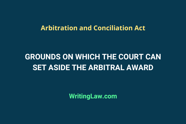 Grounds to set aside arbitral award