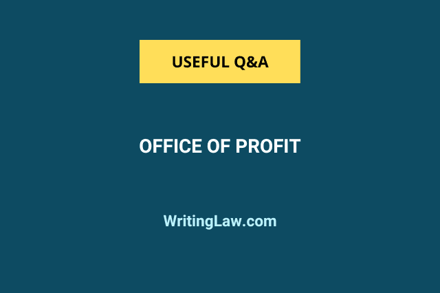 What is Office of Profit