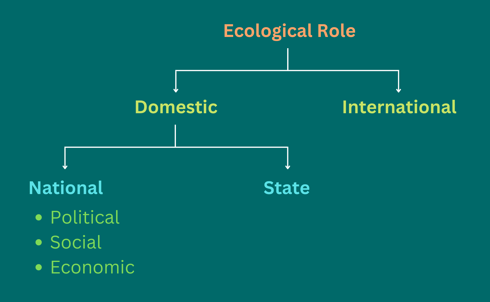 Flow chat showing the ecological role of the Indian Prime Minister