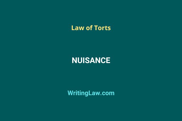 Nuisance in Law of Torts