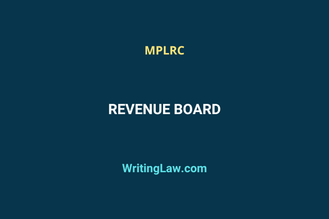Revenue Board Under Madhya Pradesh Land Revenue Code