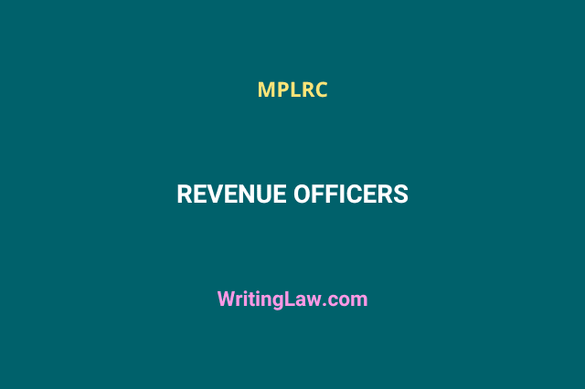 Revenue Officers under Madhya Pradesh Land Revenue Code