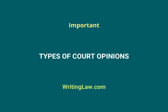 Types of court opinions