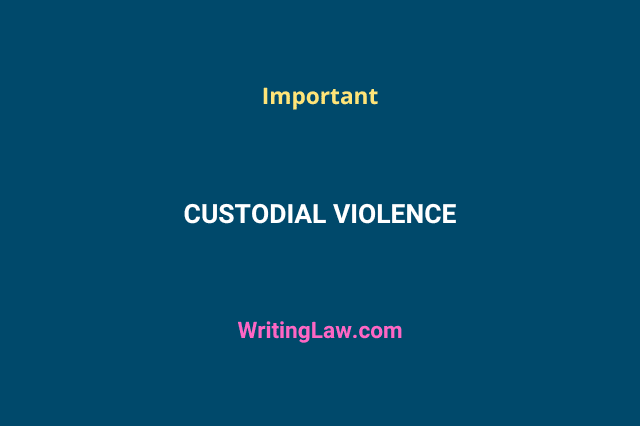 research paper on custodial violence