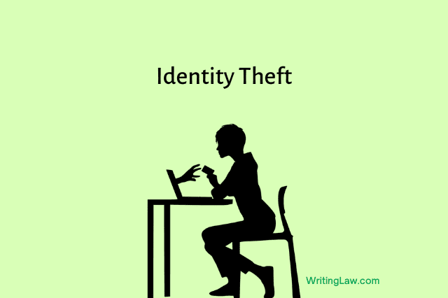 Illustration showing identity theft